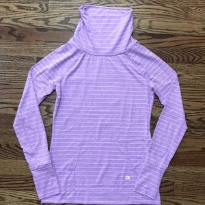 GapFit purple funnel neck top
